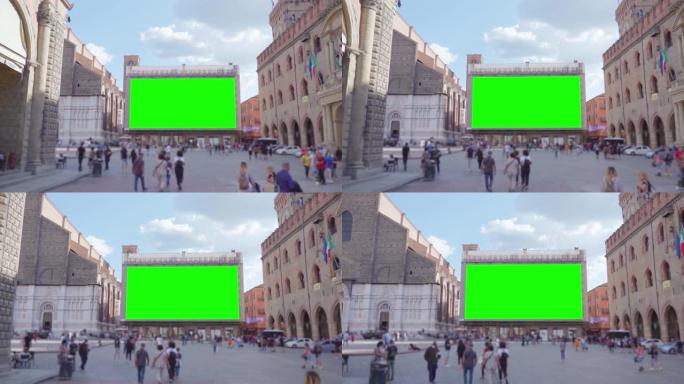 屏幕显示马焦雷中央广场的信息