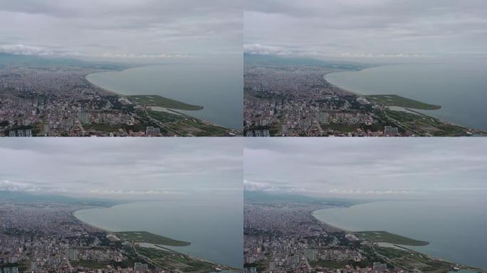 土耳其萨姆松城山景的4k镜头