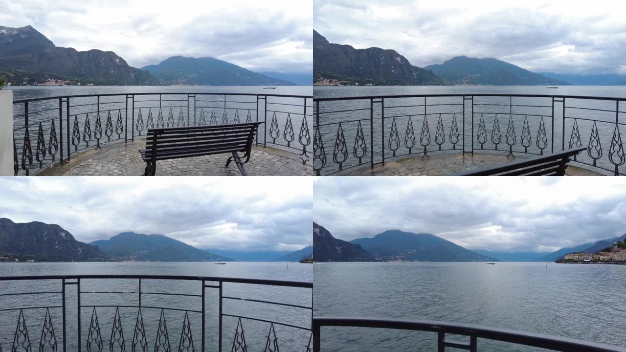 意大利。科莫湖。贝拉吉奥浪漫的氛围，旅游意大利阿尔卑斯山的湖景。