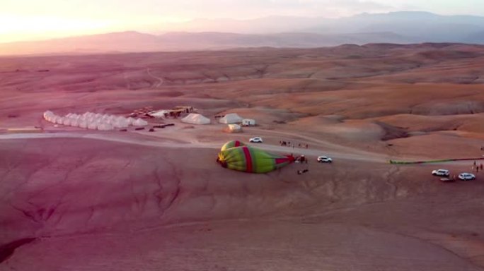 摩洛哥马拉喀什热气球，鸟瞰图