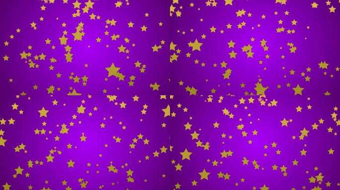 带有圣诞节场景的电视和电影序列的紫色粒子星动画背景，将其添加到vlog，音乐视频，广告，演示文稿，社