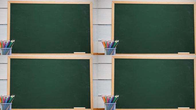 白色背景上的铅笔在板上的动画