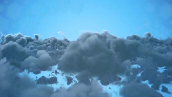 云在无缝循环中快速运动的动画