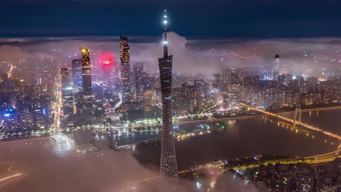 广州地标世界级云海夜景