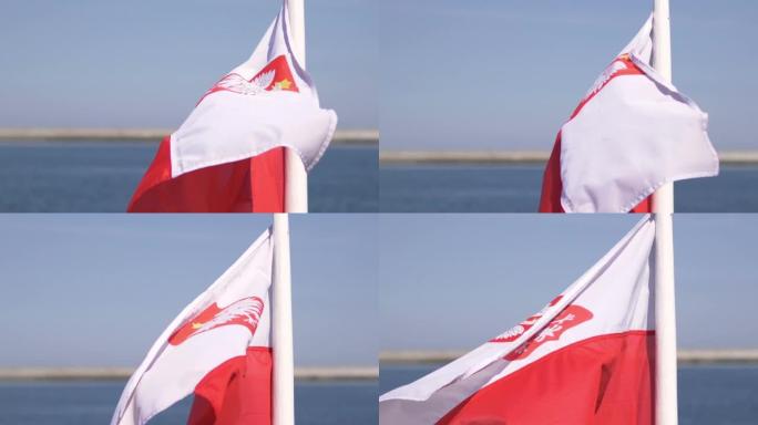 波兰国旗慢动作180帧/秒