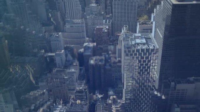 在城市景观上使用5g文本扫描范围的动画
