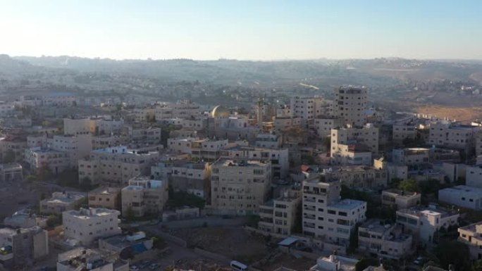 巴勒斯坦Anata难民营鸟瞰图，以色列