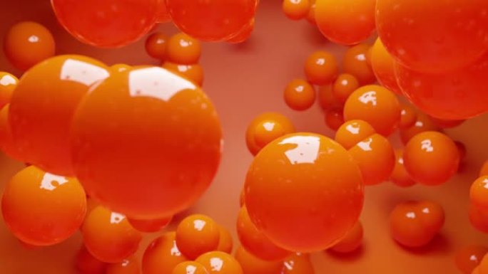 橙色抽象球体形状