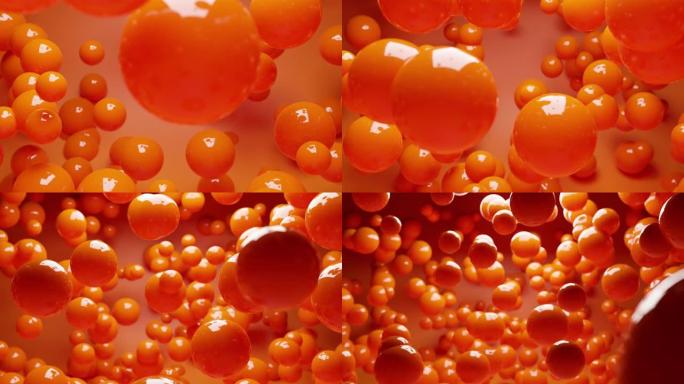 橙色抽象球体形状