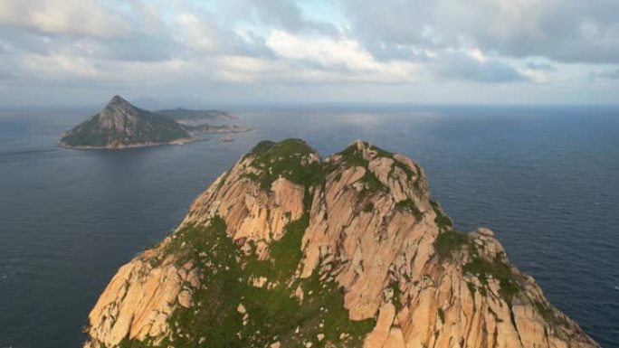 中国珠海庙湾岛的俯视图