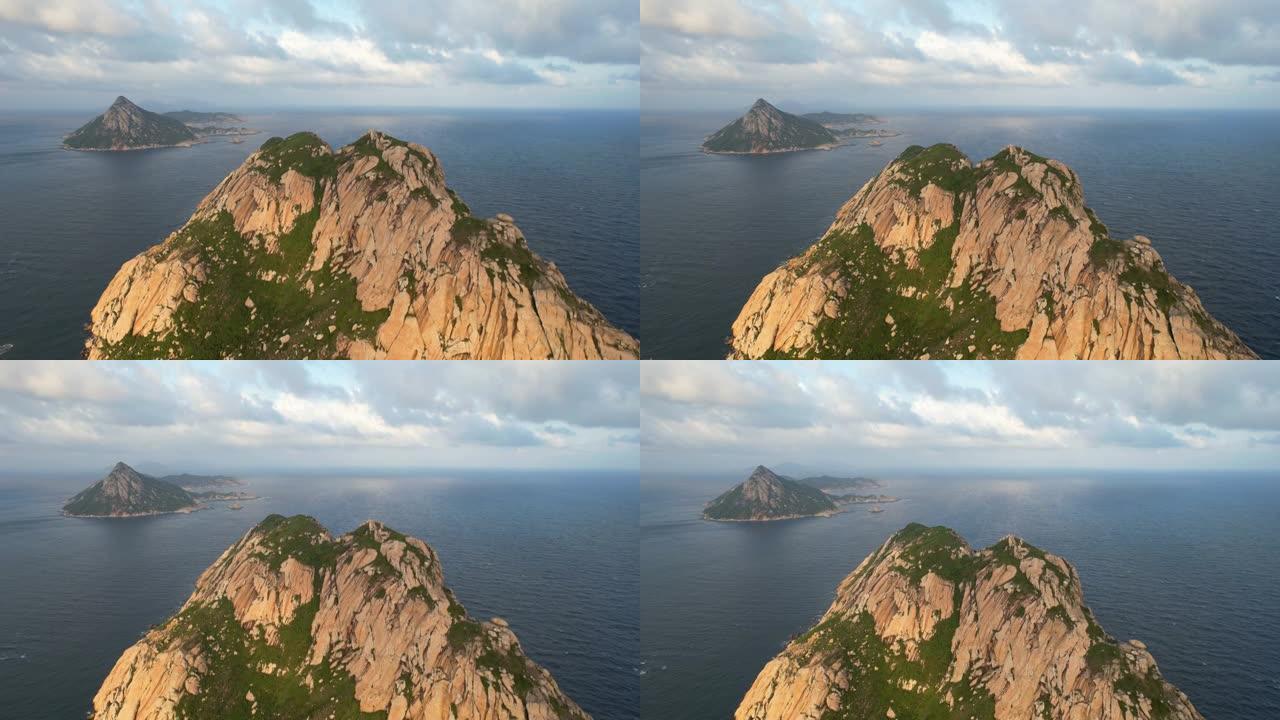 中国珠海庙湾岛的俯视图