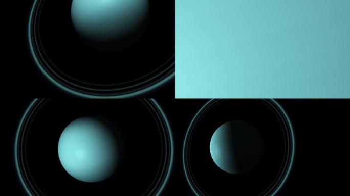 概念6-UR1带环的现实行星天王星的视图