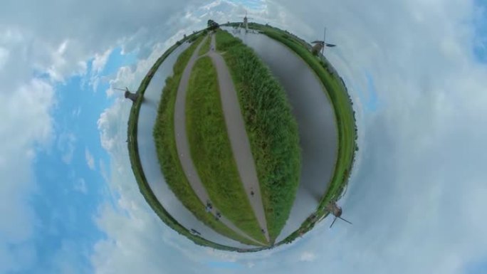 荷兰的Little planet格式风车