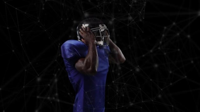 非裔美国美式足球运动员的连接网络动画