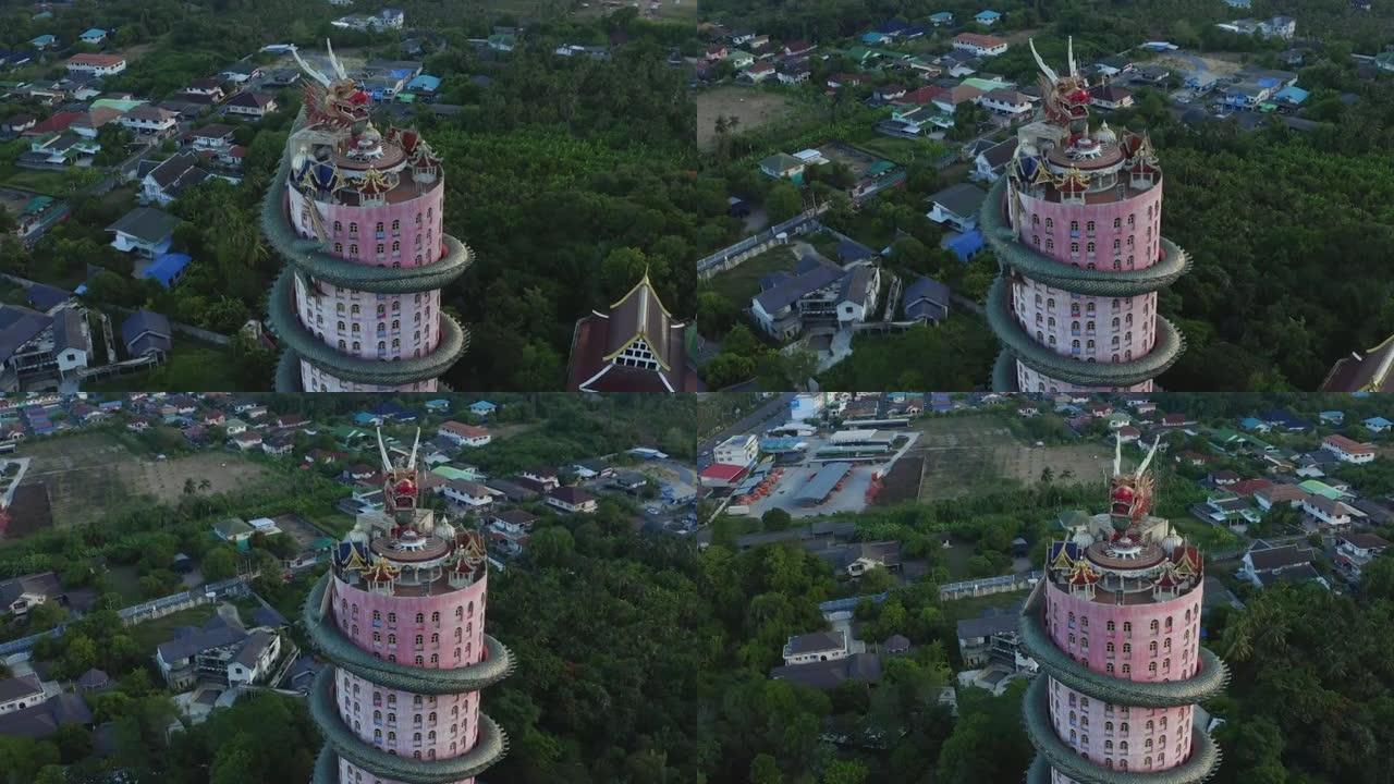 泰国佛统府，2021年8月11日: 泰国曼谷附近的佛统府，Wat Mangkon，Sampran区。