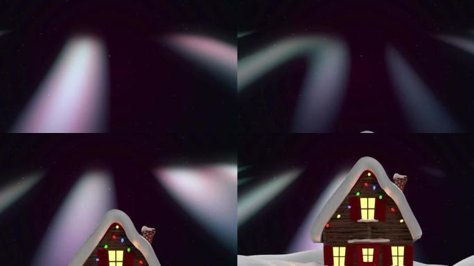 奥罗拉圣诞节期间的房屋动画