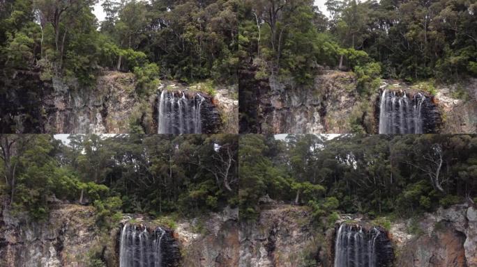 Purlingbrook瀑布，澳大利亚黄金海岸附近的Springbrook NP