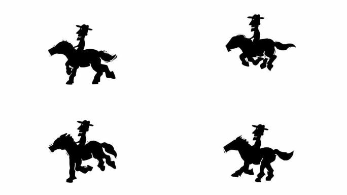牛仔骑马 (无缝循环动画)