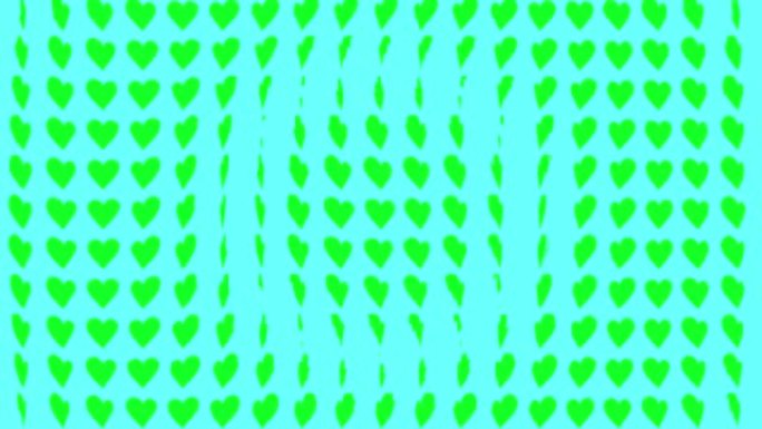 绿色心形运动波浪动画运动图形