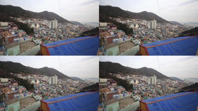 韩国釜山——2015年3月23日:甘川文化村