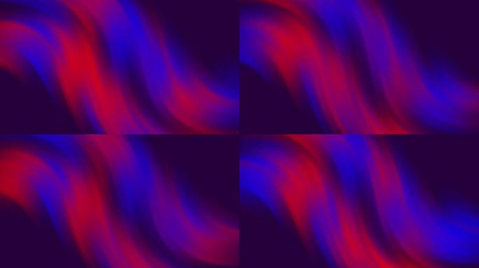 4k抽象红蓝氖梯度流动液波