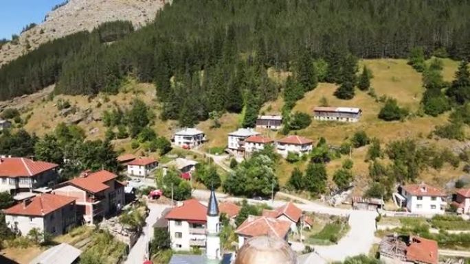 保加利亚特里格勒村的鸟瞰图
