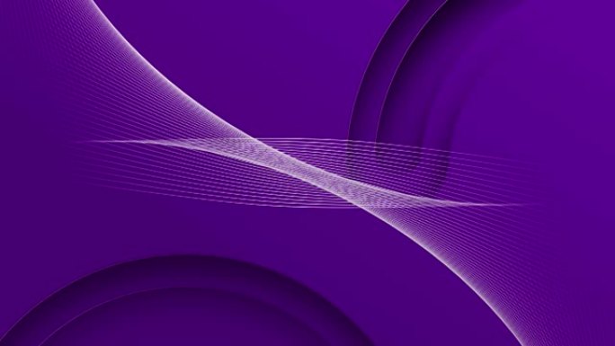 紫色背景上的白色线条和紫色形状的动画