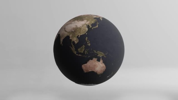 白色背景上的3D建模地球。概念3d渲染元素