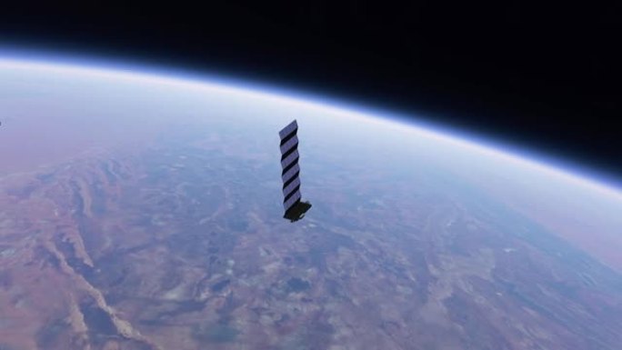 在地球轨道上运行的互联网星际链接卫星舰队。