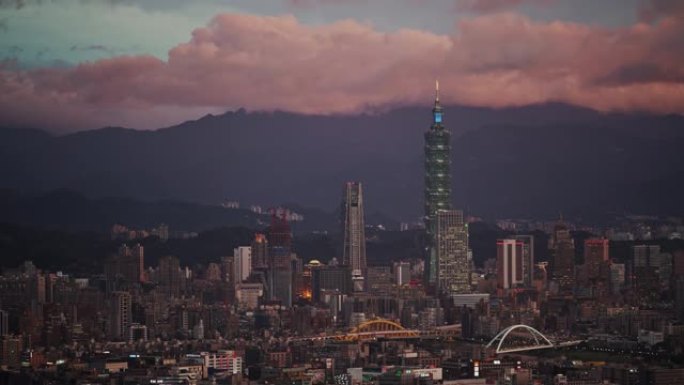 台湾的日落景观都市之晨城市环境城市上空