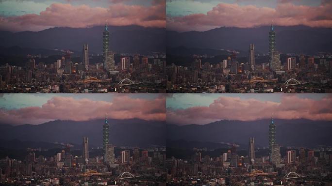 台湾的日落景观都市之晨城市环境城市上空