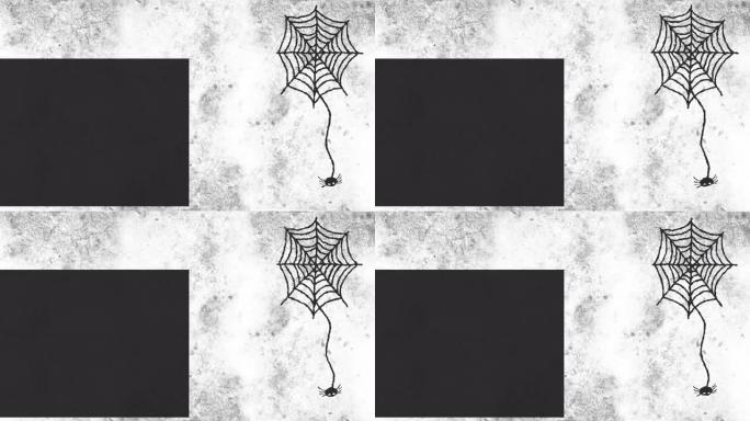 移动灰色背景上的蜘蛛网动画