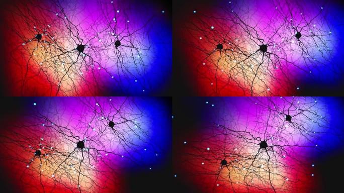 信号传输神经元或神经细胞-3d插图