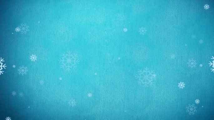 蓝底雪花圣诞图案动画