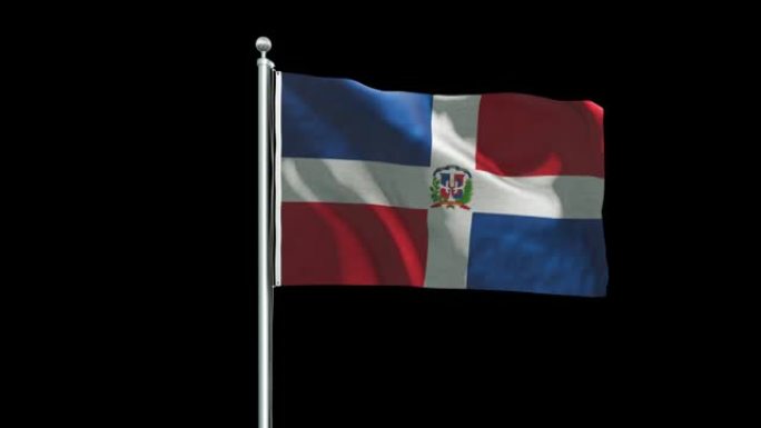 多米尼加共和国国旗动画背景4K