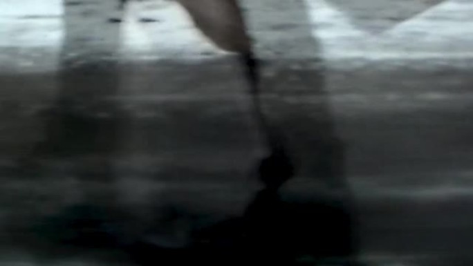 真正的模拟视频步行腿女人街路