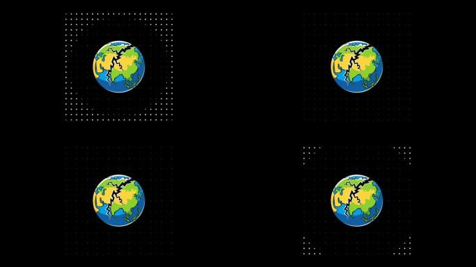 镜头停止运动动画地震插图。地震仪