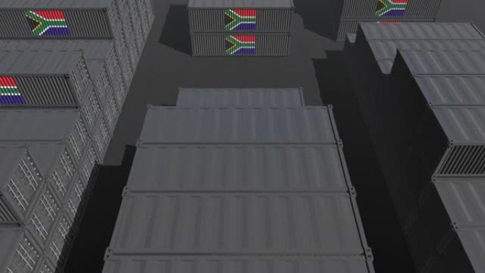 南非船运集装箱循环顶部视图