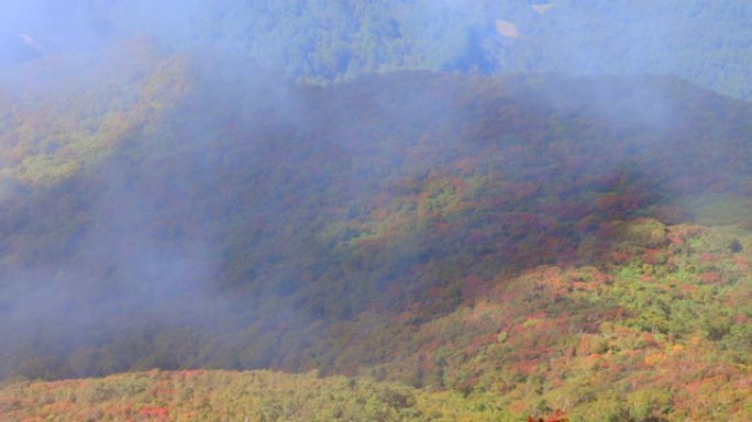 图为福岛县万代山顶的风景