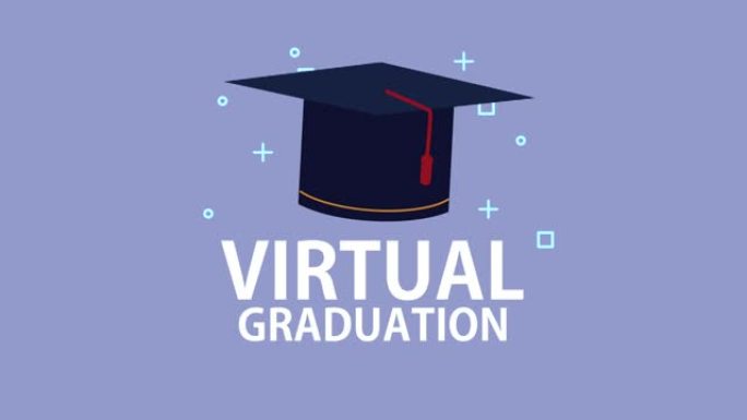 带帽子的虚拟毕业动画