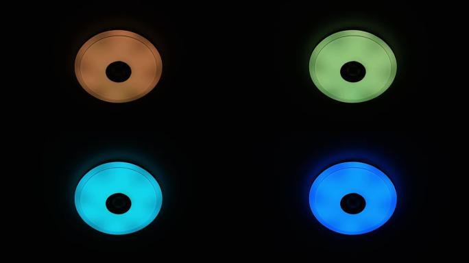 内置无线扬声器的多色发光二极管闪烁照明。
