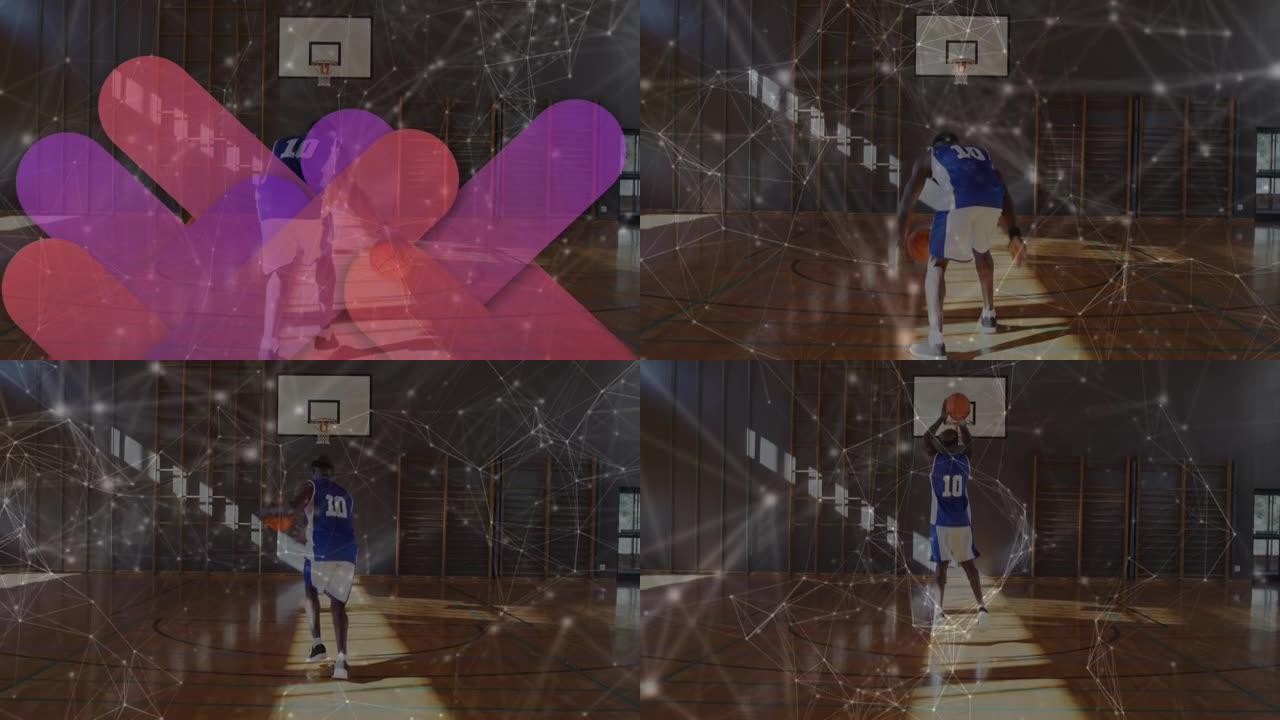 非裔美国男子篮球运动员的联系网络动画