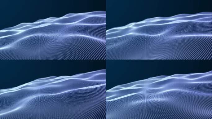 Plexus粒子特效海面效果背景视频