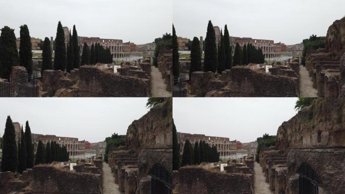 古罗马遗址概览的录像