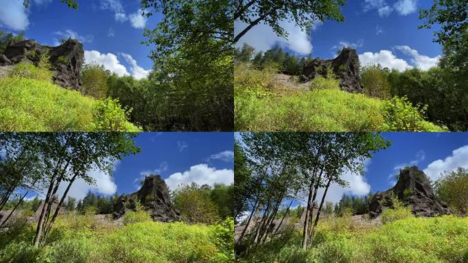 宁静的景象，火山国家公园独特的生态系统