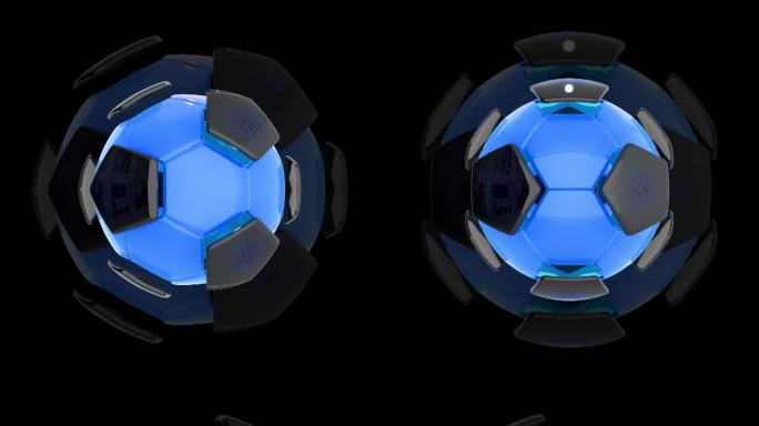 蓝色科技3D旋转足球（预览）