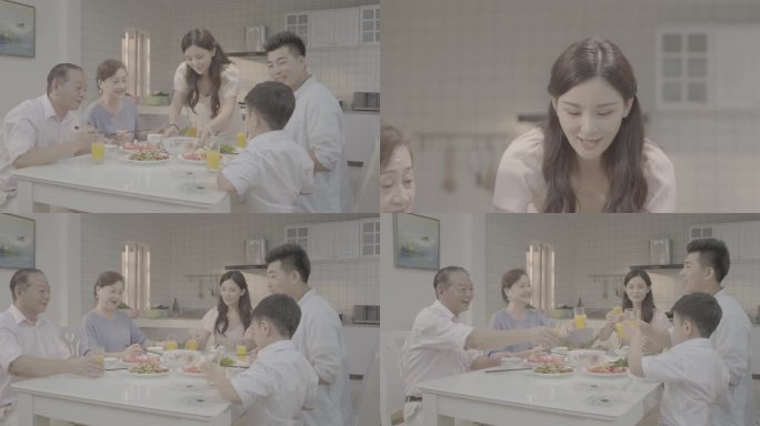 家庭聚餐，欢声笑语