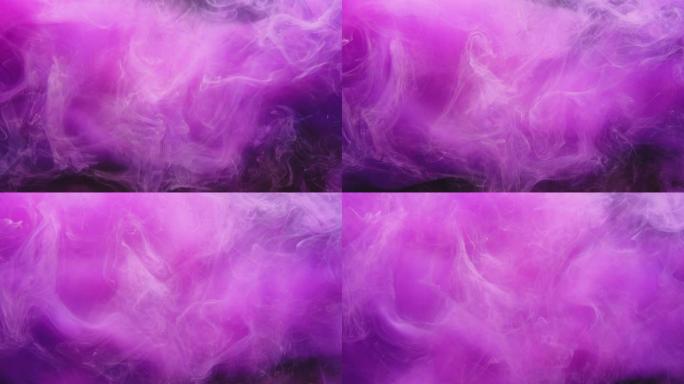 彩色蒸汽爆炸标志揭示霓虹粉色雾霾云