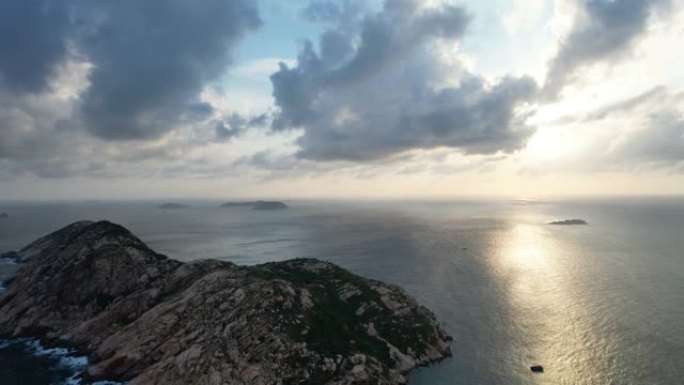 缩小中国珠海庙湾岛的视野