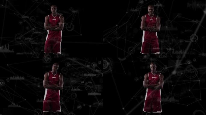 非裔美国篮球运动员的连接网络动画